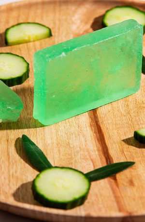 Handmade Soap with organic olive oil and cucumber extract 100gr