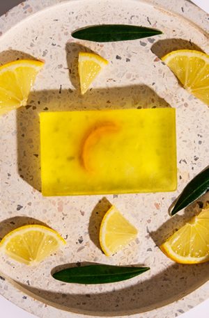 Handmade Soap with organic Olive Oil & lemon essential oil 100gr